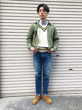 「ＩＶＹ」｜「アイテム（その他アウター）」を使った、若葉のころ　古田敬一さん（メンズ・181cm）の春コーディネート