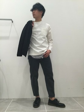 「LAKOLE（ラコレ）のアイテム（MA-1）」を使った、LAKOLE MENSさん（メンズ・179cm）の春コーディネート