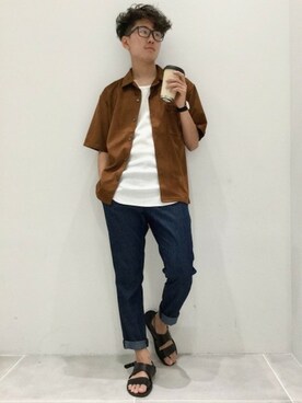 「LAKOLE（ラコレ）のアイテム（タンクトップ）」を使った、LAKOLE MENSさん（メンズ・169cm）の夏コーディネート