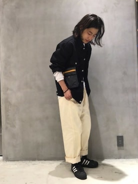 「LAKOLE（ラコレ）のアイテム（その他アウター）」を使った、LAKOLE MENSさん（メンズ・160cm）の春コーディネート