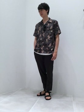 「LAKOLE（ラコレ）のアイテム（タンクトップ）」を使った、LAKOLE MENSさん（メンズ・175cm）の夏コーディネート