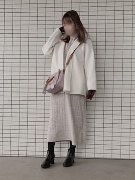 「ESPERANZA（エスペランサ）のアイテム（レインシューズ）」を使った、しのぺるさん（レディース・154cm）の秋コーディネート