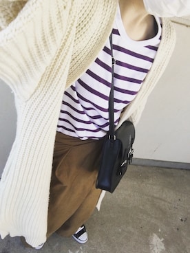 「BODY WILD（ボディーワイルド）のアイテム（トップス）」を使った、akaneさん（レディース・158cm）の秋コーディネート