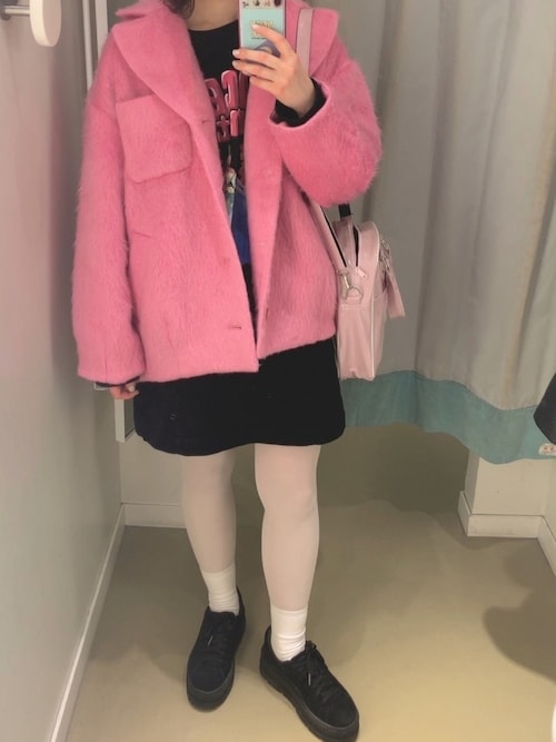 X-girl（エックスガール）の「SHAGGY COCOON COAT（その他アウター