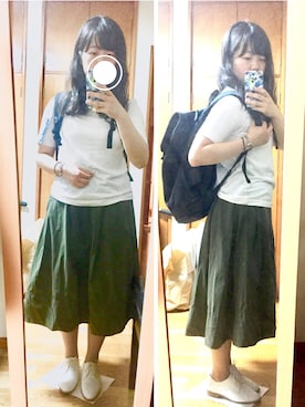 「C6（シーシックス）のアイテム」を使った、mikiさん（レディース・158cm）の夏コーディネート