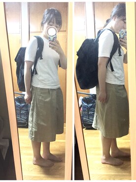「C6（シーシックス）のアイテム」を使った、mikiさん（レディース・158cm）の夏コーディネート