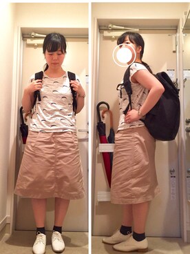 「C6（シーシックス）のアイテム」を使った、mikiさん（レディース・158cm）の夏コーディネート