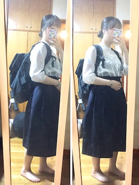 「C6（シーシックス）のアイテム」を使った、mikiさん（レディース・158cm）の夏コーディネート
