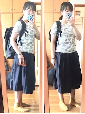 「C6（シーシックス）のアイテム」を使った、mikiさん（レディース・158cm）の夏コーディネート