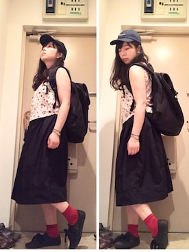 「C6（シーシックス）のアイテム」を使った、mikiさん（レディース・158cm）の夏コーディネート