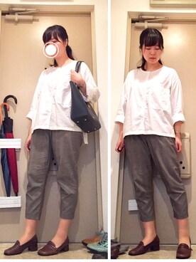 「vanillaのアイテム」を使った、mikiさん（レディース・158cm）の夏コーディネート