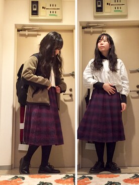 「C6（シーシックス）のアイテム」を使った、mikiさん（レディース・158cm）の冬コーディネート