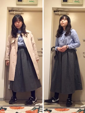 「フリルトップス」｜mikiさん（レディース・158cm）の春コーディネート