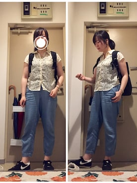 「C6（シーシックス）のアイテム」を使った、mikiさん（レディース・158cm）の春コーディネート
