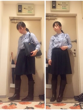 「IMAGE（イマージュ）のアイテム（シューズ）」を使った、mikiさん（レディース・158cm）の秋コーディネート