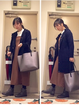 「キルティングコート」｜mikiさん（レディース・158cm）の秋コーディネート