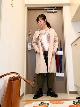 「URBAN RESEARCH（アーバンリサーチ）のアイテム（トレンチコート）」を使った、mikiさん（レディース・158cm）の秋コーディネート