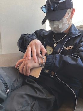 「AZSのアイテム（キャップ）」を使った、syunさん（メンズ・160cm）の春コーディネート