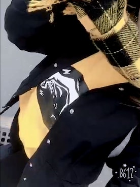 「エクストララージ」｜「アイテム（ナイロンジャケット）」を使った、ゆかちゃそ。さん（レディース・158cm）の冬コーディネート