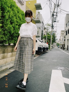 「chambre de charme（シャンブルドゥシャーム）のアイテム（スカート）」を使った、wigglepawさん（レディース・170cm）の夏コーディネート