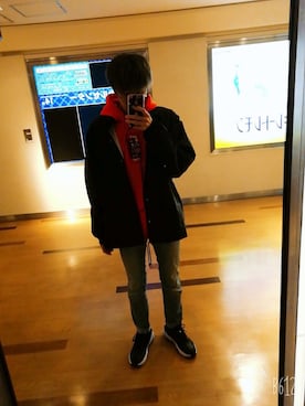 「BlackEyePatch（ブラックアイパッチ）のアイテム（パーカー）」を使った、dubiosさん（メンズ・178cm）の冬コーディネート
