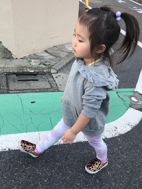 「アイテム（モカシン/デッキシューズ）」を使った、marimaanneさん（キッズ・100cm）の秋コーディネート