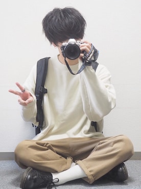 「アイテム（ピアス（両耳用））」を使った、seiさん（メンズ・170cm・20代）の秋コーディネート