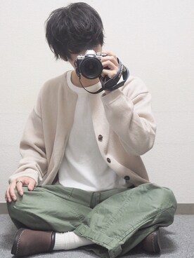 「ノーカラー」｜「アイテム（腕時計）」を使った、seiさん（メンズ・170cm）の秋コーディネート