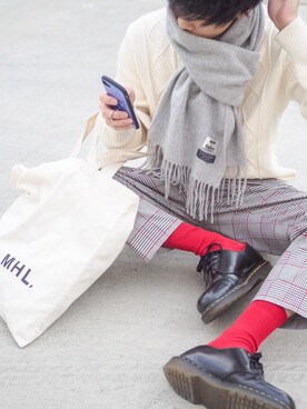 Acne Studios Canada マフラーを使ったメンズ人気ファッションコーディネート Wear