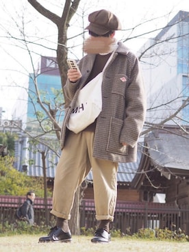 「Dr. Martens（ドクターマーチン）のDr.Martens (ドクターマーチン)/1461 3EYE GIBSON SHOES（その他シューズ）」を使った、seiさん（メンズ・170cm）の夏コーディネート