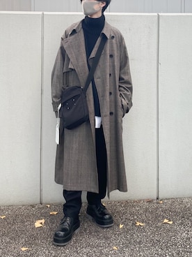 「stein」｜「アイテム（トレンチコート）」を使った、seiさん（メンズ・170cm）の冬コーディネート