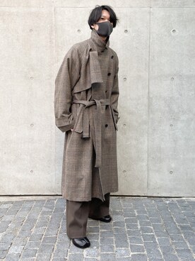 「stein」｜「アイテム（トレンチコート）」を使った、seiさん（メンズ・170cm）の春コーディネート