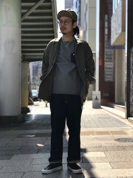 schottのカバーオール（グリーン系）を使った人気ファッション