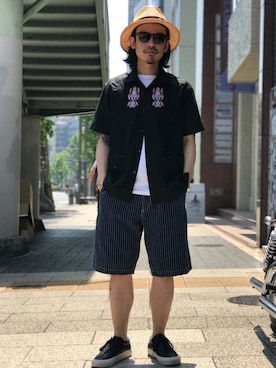 「schott（ショット）のアイテム（帽子）」を使った、Junpeiさん（メンズ・166cm）の春コーディネート