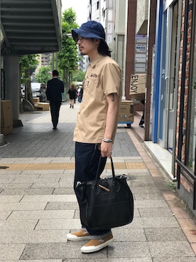 「YUKETEN（ユケテン）のアイテム」を使った、Junpeiさん（メンズ・166cm）の夏コーディネート