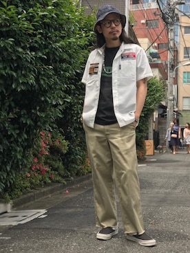 「schott（ショット）のSchott/ショット/URBAN CHINO PANTS/アーバン チノパンツ（チノパンツ）」を使った、Junpeiさん（メンズ・165cm）の春コーディネート