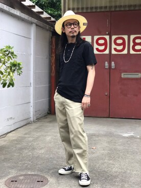 「schott（ショット）のSchott/ショット/URBAN CHINO PANTS/アーバン チノパンツ（チノパンツ）」を使った、Junpeiさん（メンズ・165cm）の夏コーディネート