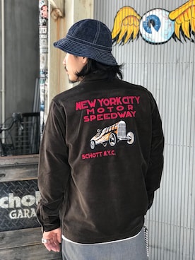 「Schott（ショット）のSchott/ショット/TC WORK PANTS/ティーシー ワーク パンツ（チノパンツ）」を使った、Junpeiさん（メンズ・165cm）の夏コーディネート