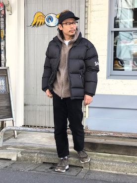 「schott(ショット)のアイテム(キャップ)」を使った、Junpeiさん(メンズ・165cm)の秋コーディネート