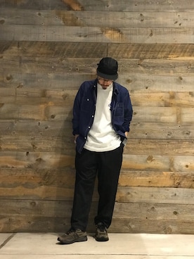 「schott（ショット）のアイテム（パンツ）」を使った、Junpeiさん（メンズ・165cm）の夏コーディネート