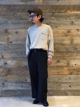 「Schott(ショット)のアイテム(Tシャツ/カットソー)」を使った、Junpeiさん(メンズ・165cm)の夏コーディネート