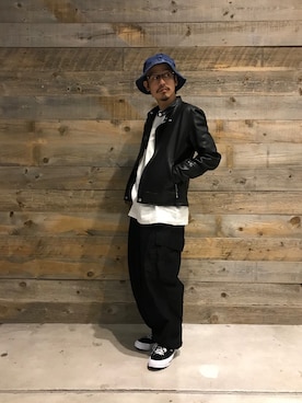 「REMI RELIEF（レミレリーフ）のアイテム」を使った、Junpeiさん（メンズ・165cm）の秋コーディネート