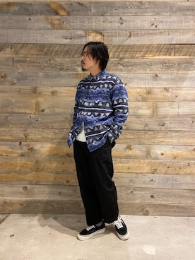 「ネイティブ柄」｜Junpeiさん（メンズ・165cm）の冬コーディネート