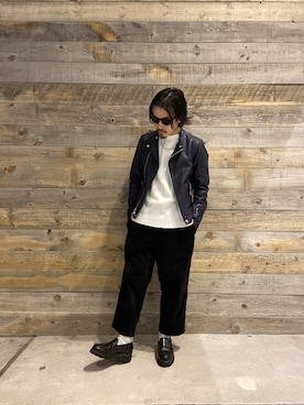 「schott（ショット）のアイテム」を使った、Junpeiさん（メンズ・165cm）の冬コーディネート