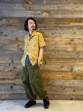 「HAVERSACK（ハバーザック）のアイテム」を使った、Junpeiさん（メンズ・165cm）の夏コーディネート