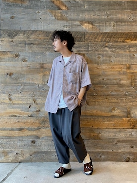 「HAVERSACK（ハバーザック）のアイテム」を使った、Junpeiさん（メンズ・165cm）の夏コーディネート