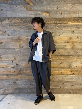 「HAVERSACK（ハバーザック）のアイテム（パンツ）」を使った、Junpeiさん（メンズ・165cm）の夏コーディネート