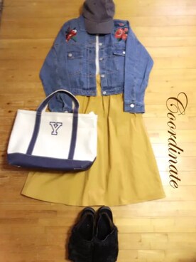 「GRL（グレイル）のアイテム（デニムジャケット）」を使った、みゆ9zくまてつさん（レディース・162cm）の夏コーディネート