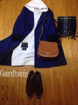 「アイテム（スリッポン、その他）」を使った、みゆ9zくまてつさん（レディース・162cm）の秋コーディネート