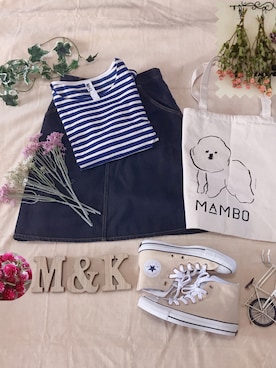 「MAMBO（マンボ）のアイテム」を使った、みゆ9zくまてつさん（レディース・162cm）の春コーディネート